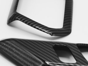 Ford Bronco Interior Door Handle Trim Kit - 4 pc set - Gloss Carbon Fiber Finish